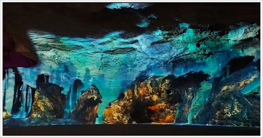 洞穴投影 3Dmapping 数虎图像