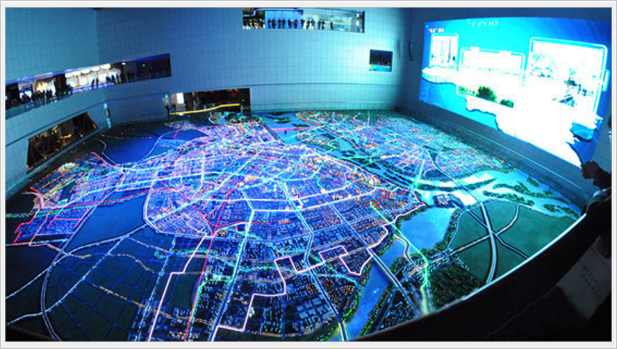 哈尔滨规划展览馆多媒体沙盘展示城市规划蓝图